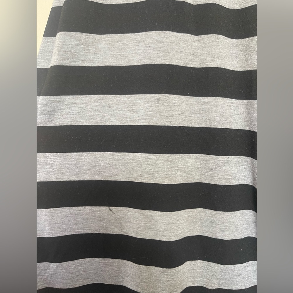 Esti Couture Maxi Dress - Black and Gray Striped - Racerback - Size M - Picture 5 of 6